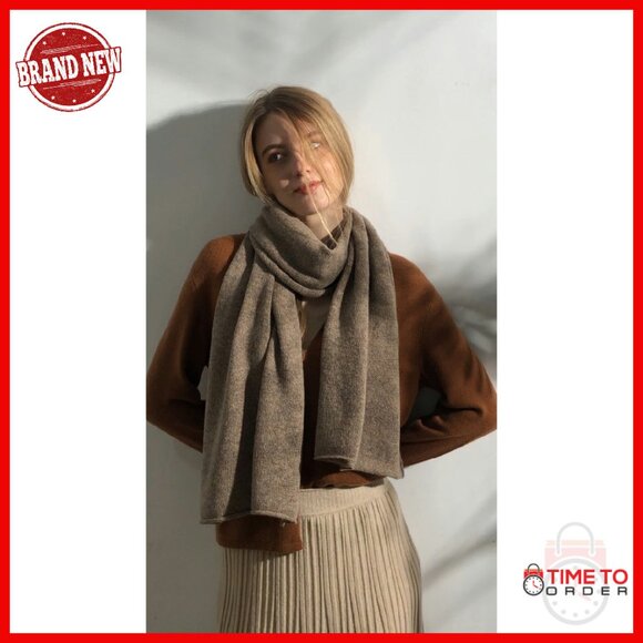 Luxury Yak Cashmere Wool Scarf 67x16 Extra Warm Winter Unisex Gift - Picture 8 of 8